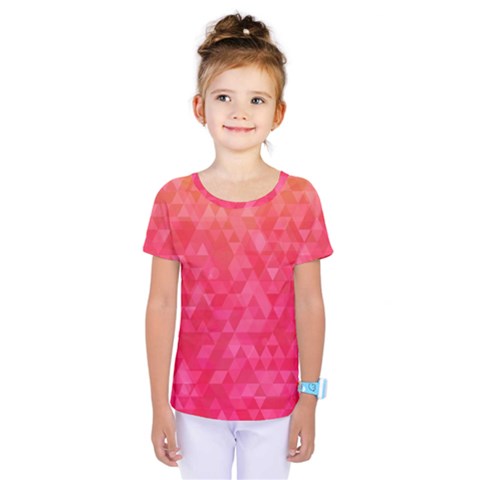 Abstract Red Octagon Polygonal Texture Kids  One Piece Tee by TastefulDesigns