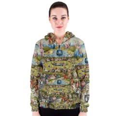 Hieronymus Bosch Garden Of Earthly Delights Women s Zipper Hoodie by MasterpiecesOfArt