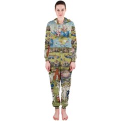 Hieronymus Bosch Garden Of Earthly Delights Hooded Jumpsuit (ladies)  by MasterpiecesOfArt