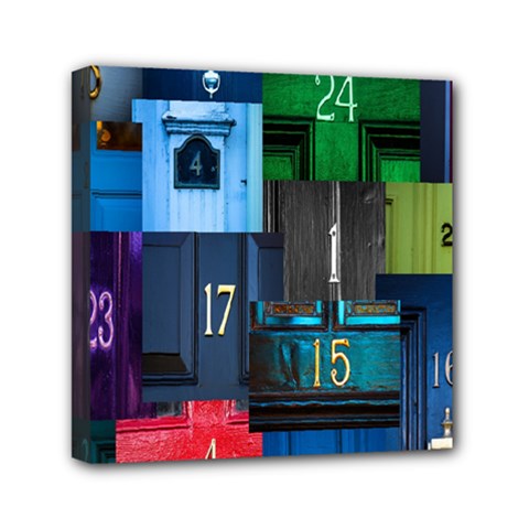 Door Number Pattern Mini Canvas 6  X 6  by Amaryn4rt