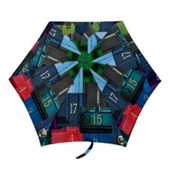 Door Number Pattern Mini Folding Umbrellas by Amaryn4rt