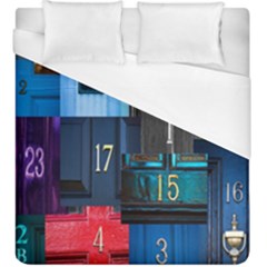 Door Number Pattern Duvet Cover (king Size) by Amaryn4rt