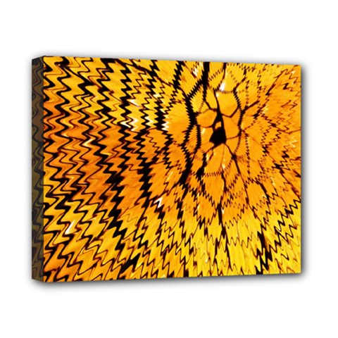 Yellow Chevron Zigzag Pattern Canvas 10  x 8 