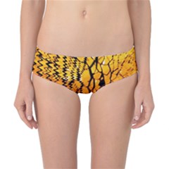 Yellow Chevron Zigzag Pattern Classic Bikini Bottoms