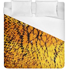 Yellow Chevron Zigzag Pattern Duvet Cover (King Size)