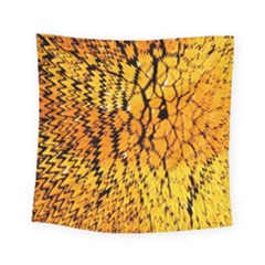 Yellow Chevron Zigzag Pattern Square Tapestry (Small)