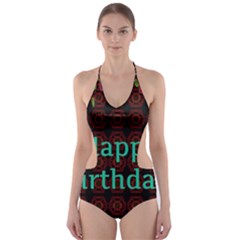 Happy Birthday To You! Cut-out One Piece Swimsuit by Amaryn4rt