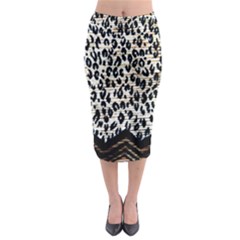 Tiger Background Fabric Animal Motifs Midi Pencil Skirt by Amaryn4rt