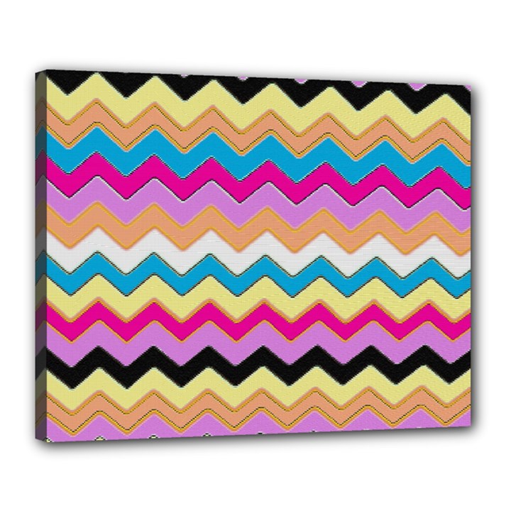 Chevrons Pattern Art Background Canvas 20  x 16 