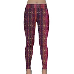 Colorful And Glowing Pixelated Pixel Pattern Classic Yoga Leggings by Amaryn4rt