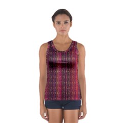 Colorful And Glowing Pixelated Pixel Pattern Women s Sport Tank Top  by Amaryn4rt