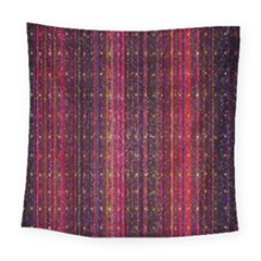 Colorful And Glowing Pixelated Pixel Pattern Square Tapestry (large) by Amaryn4rt