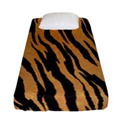 Tiger Animal Print A Completely Seamless Tile Able Background Design Pattern Fitted Sheet (single Size) by Amaryn4rt