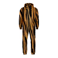 Tiger Animal Print A Completely Seamless Tile Able Background Design Pattern Hooded Jumpsuit (kids)