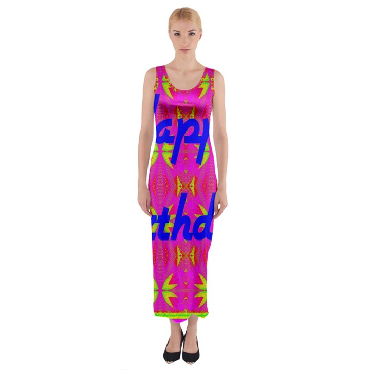 Happy Birthday! Fitted Maxi Dress