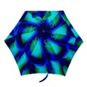 Blue Scales Pattern Background Mini Folding Umbrellas View1