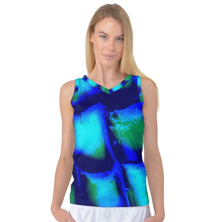 Blue Scales Pattern Background Women s Basketball Tank Top