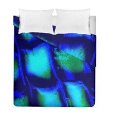 Blue Scales Pattern Background Duvet Cover Double Side (full/ Double Size) by Amaryn4rt