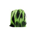 Green Tiger Background Fabric Animal Motifs Drawstring Pouches (Small)  View1