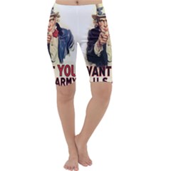 Uncle Sam Cropped Leggings  by Valentinaart