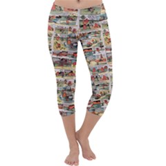 Old Comic Strip Capri Yoga Leggings by Valentinaart