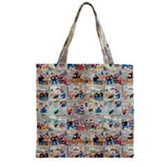 Old Comic Strip Zipper Grocery Tote Bag by Valentinaart