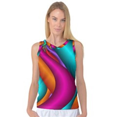 Fractal Wallpaper Color Pipes Women s Basketball Tank Top by Amaryn4rt