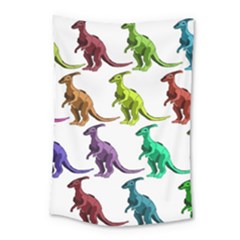 Multicolor Dinosaur Background Small Tapestry by Amaryn4rt