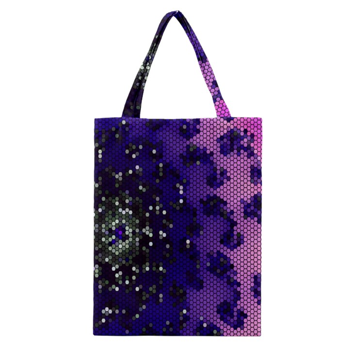 Blue Digital Fractal Classic Tote Bag