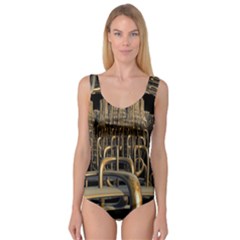 Fractal Image Of Copper Pipes Princess Tank Leotard  by Amaryn4rt