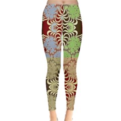 Multicolor Fractal Background Leggings  by Amaryn4rt