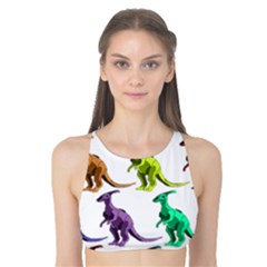 Multicolor Dinosaur Background Tank Bikini Top by Amaryn4rt