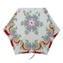 Fractal Kaleidoscope Of A Dragon Head Mini Folding Umbrellas View1