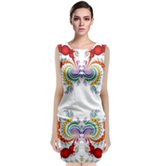 Fractal Kaleidoscope Of A Dragon Head Classic Sleeveless Midi Dress by Amaryn4rt