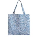 Blue pattern Zipper Grocery Tote Bag View1