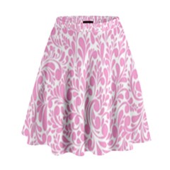 Pink Pattern High Waist Skirt by Valentinaart