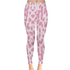 Leopard Pink Pattern Leggings  by Valentinaart