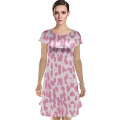 Leopard Pink Pattern Cap Sleeve Nightdress by Valentinaart