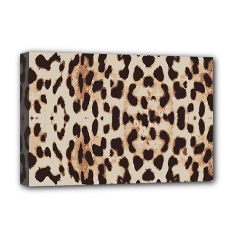 Leopard pattern Deluxe Canvas 18  x 12  