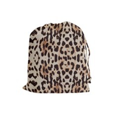 Leopard pattern Drawstring Pouches (Large) 