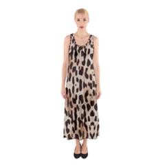 Leopard pattern Sleeveless Maxi Dress