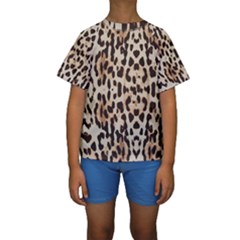 Leopard pattern Kids  Short Sleeve Swimwear