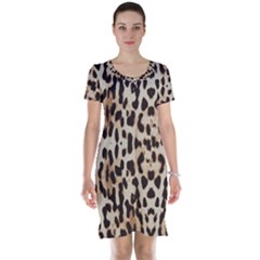 Leopard pattern Short Sleeve Nightdress