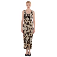 Leopard pattern Fitted Maxi Dress