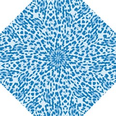 Blue Leopard Pattern Hook Handle Umbrellas (medium) by Valentinaart
