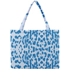 Blue Leopard Pattern Mini Tote Bag by Valentinaart