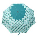 Zigzag pattern in blue tones Folding Umbrellas View1