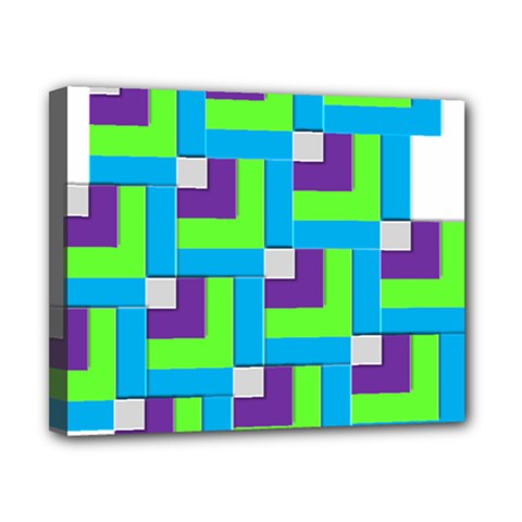 Geometric 3d Mosaic Bold Vibrant Canvas 10  X 8  by Amaryn4rt