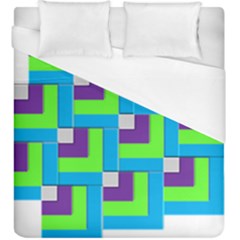 Geometric 3d Mosaic Bold Vibrant Duvet Cover (king Size) by Amaryn4rt