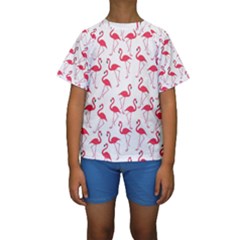 Flamingo pattern Kids  Short Sleeve Swimwear